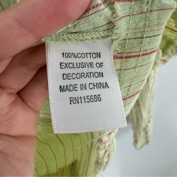 Johnny Was 3J Workshop Embroidered Button Down Long Sleeve Blouse Size Small Y2K - Picture 7 of 10